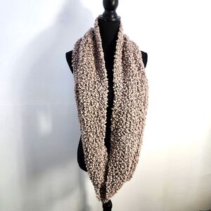 Anthropology Cozy Light Grey  Knit Infinity Scarf